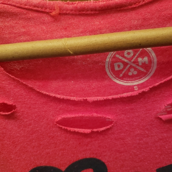 Very cute, distressed, red short sleeve graphic t with Not Today Satan on front. - Picture 6 of 6